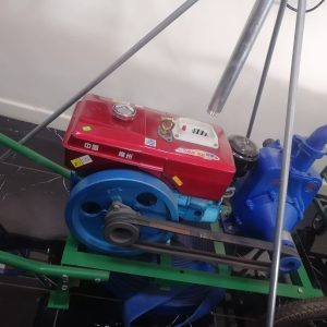 Diesel Highpressure water with sprinkler system.